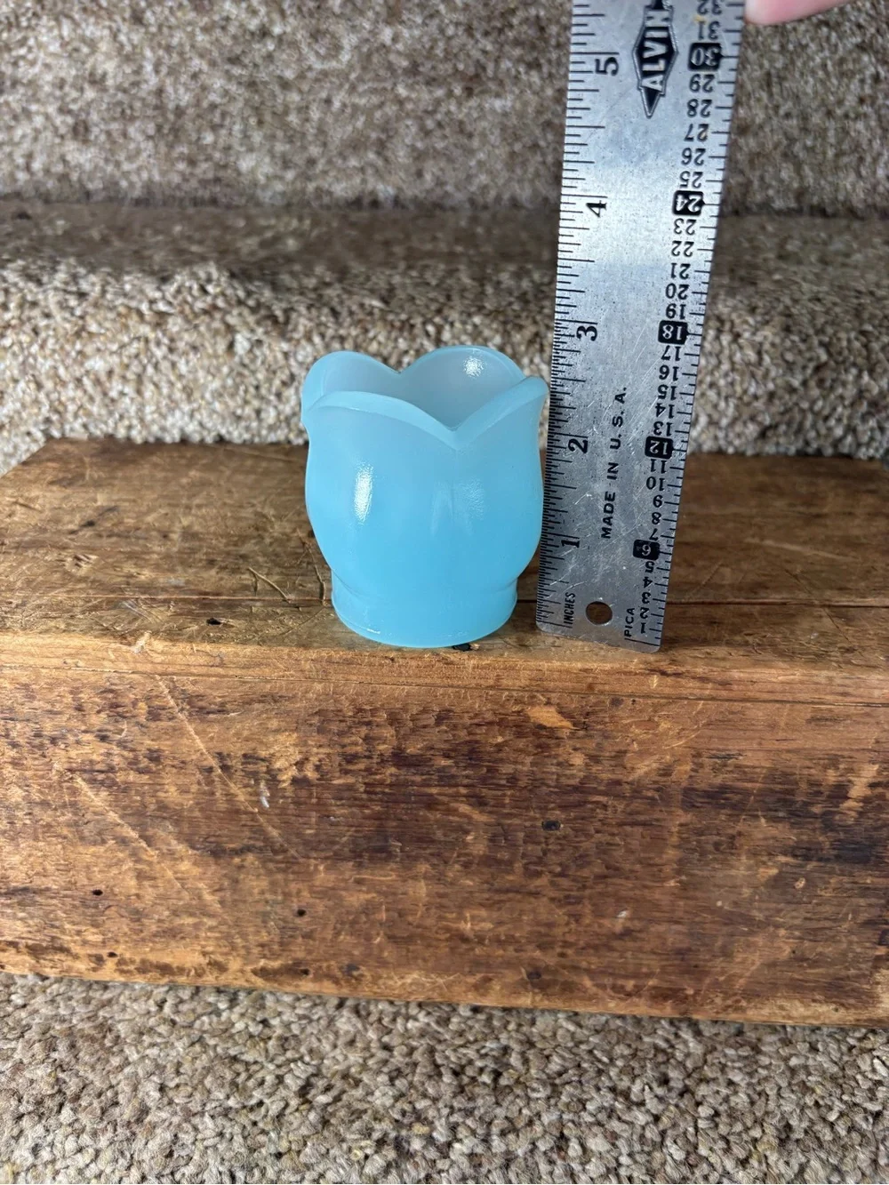 Fenton Blue Tulip Glass Votive Holder - Home Accents